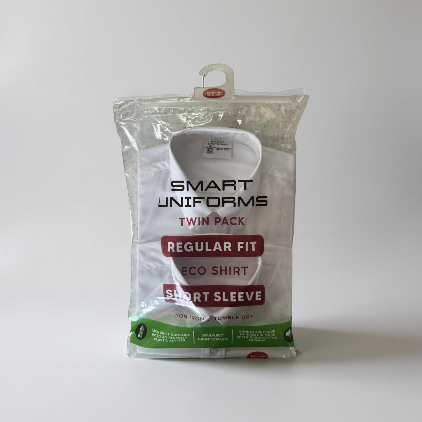 Plain Boys White Shirts (Twin Pack)