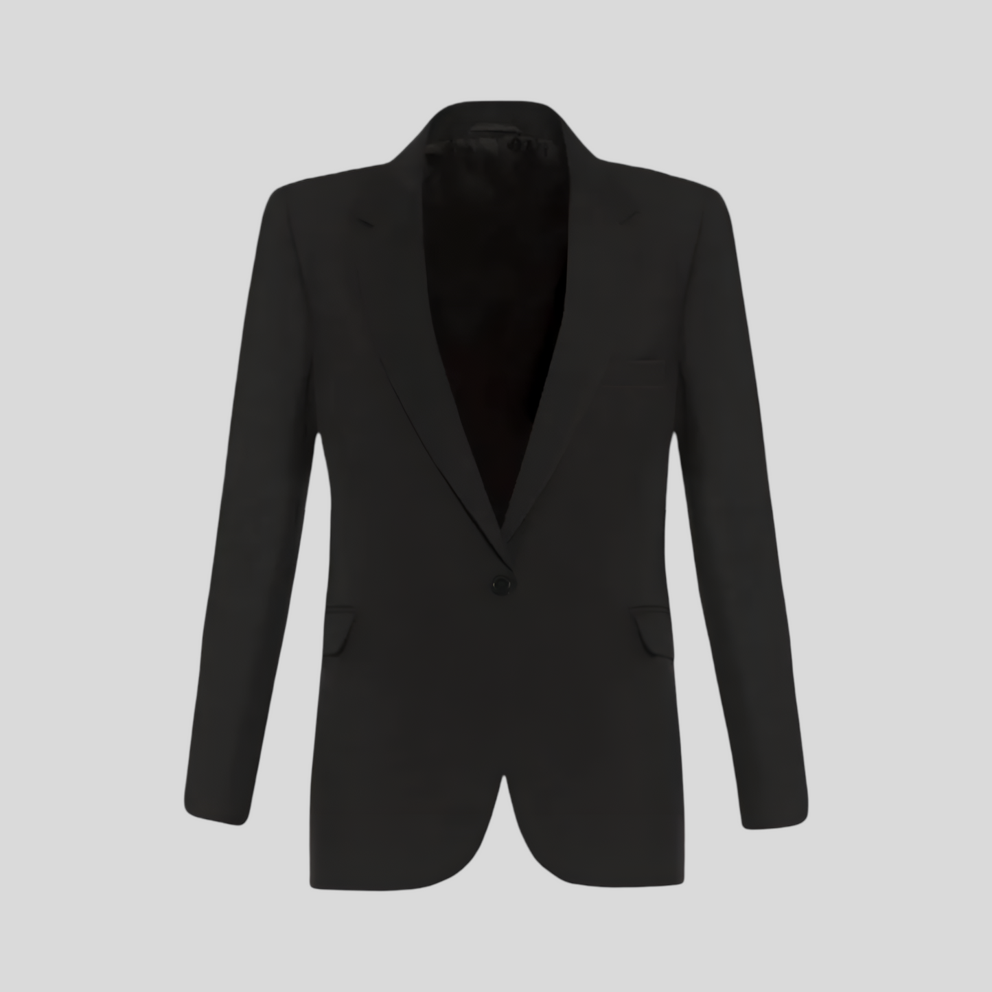 Plain Black Girls Fitted Blazer