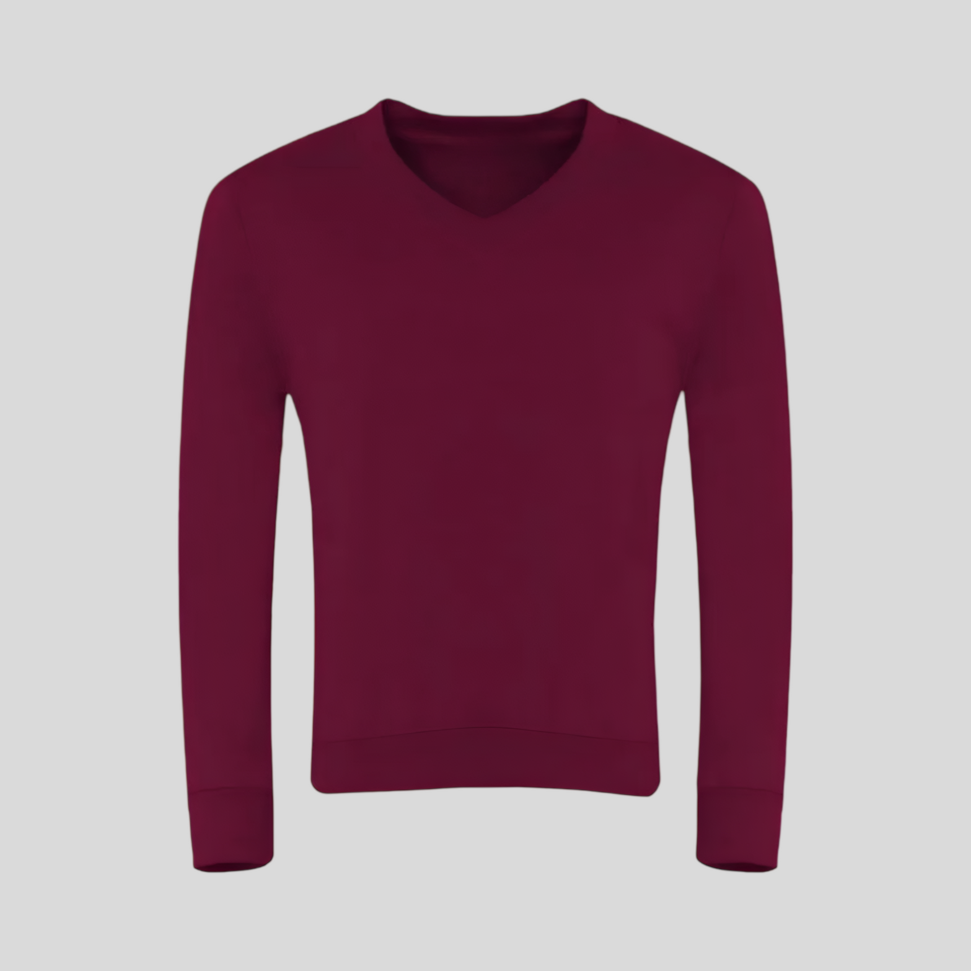 Maroon V-Neck Sweatshirt