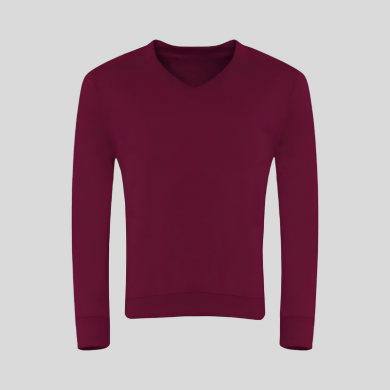 Maroon V-Neck Sweatshirt