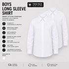 Plain Boys White Shirts (Twin Pack)