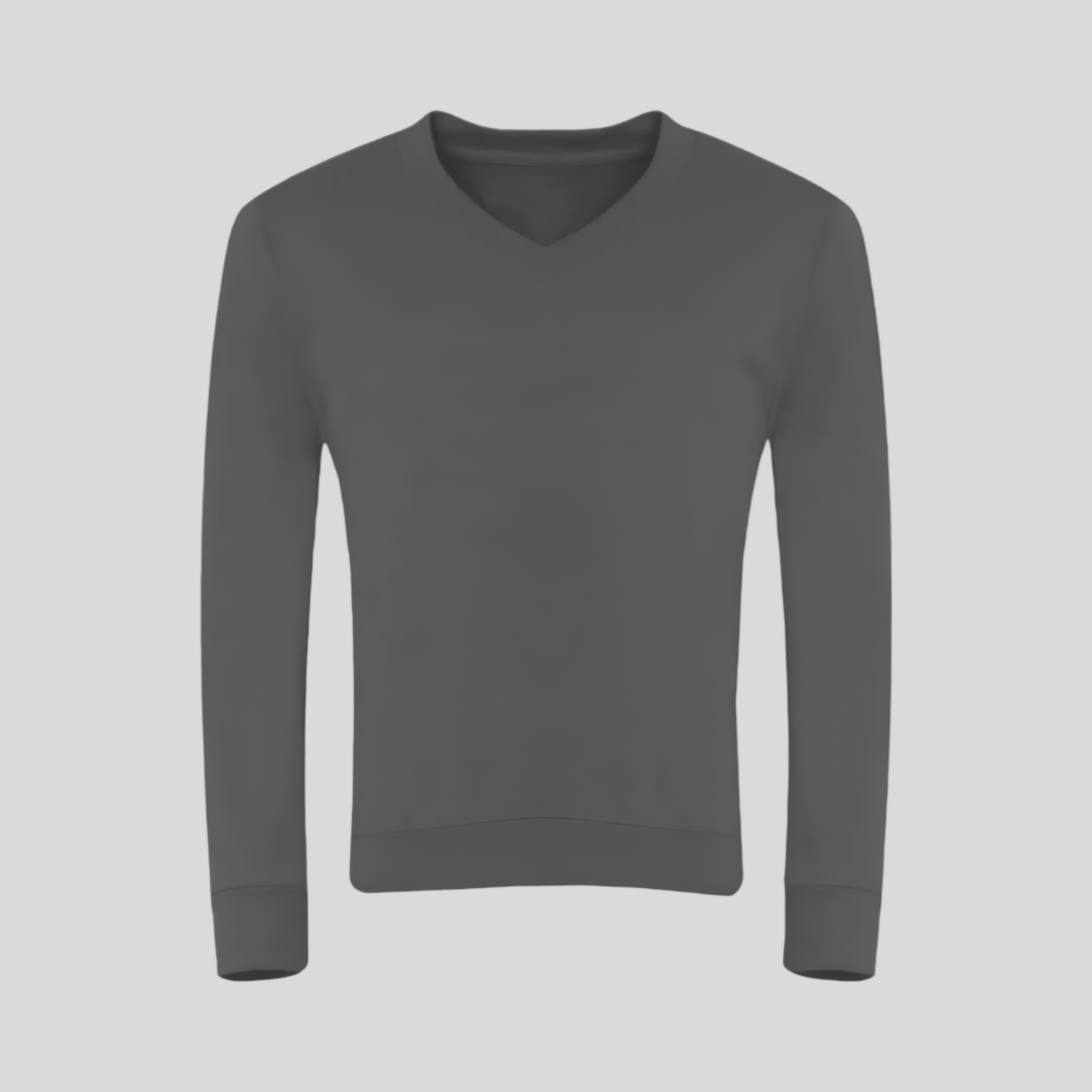 Grey V-Neck Sweatshirt