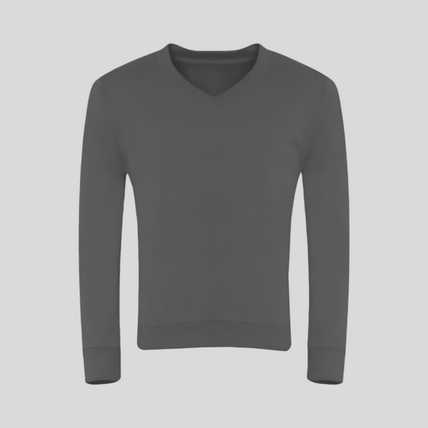 Grey V-Neck Sweatshirt