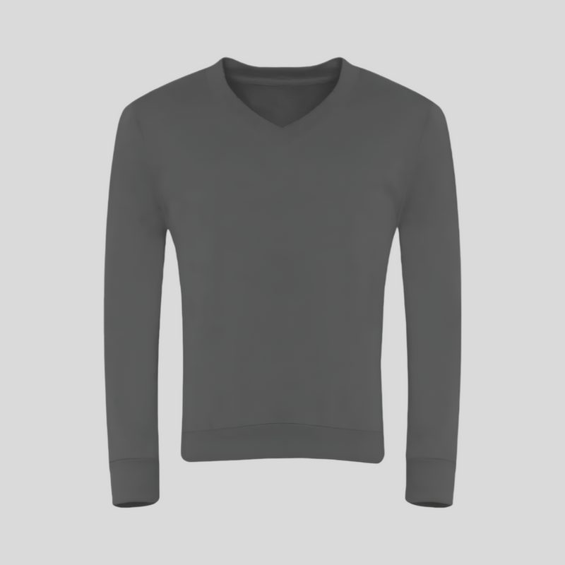 Grey V-Neck Sweatshirt