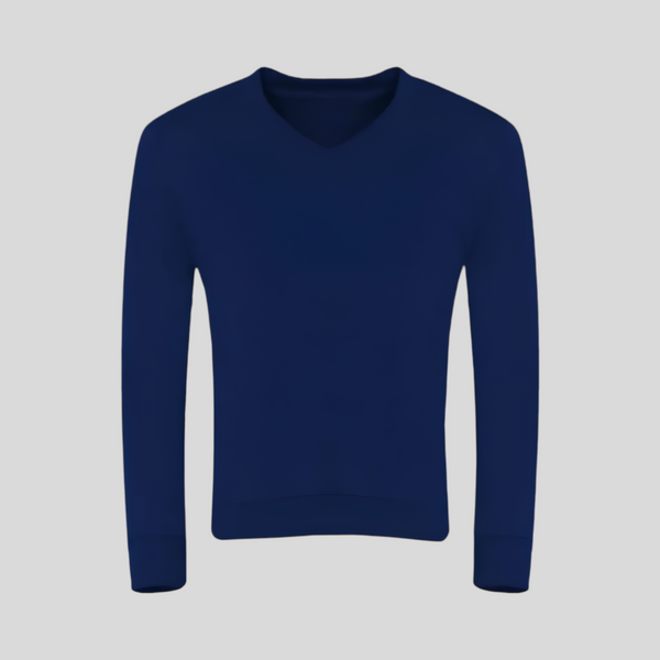 Navy V-Neck Sweatshirt