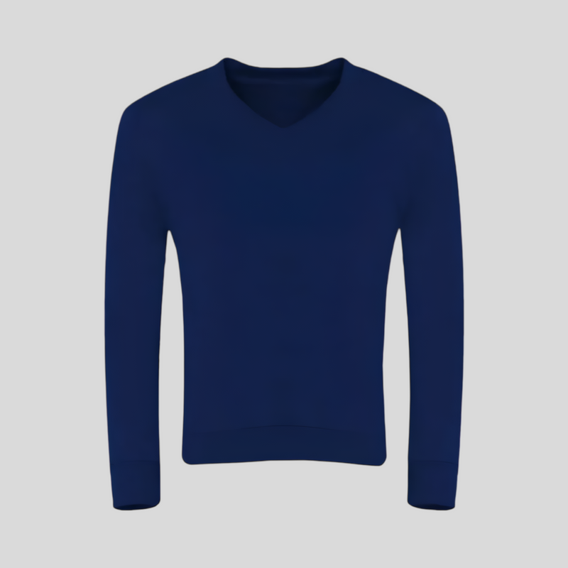 Navy V-Neck Sweatshirt