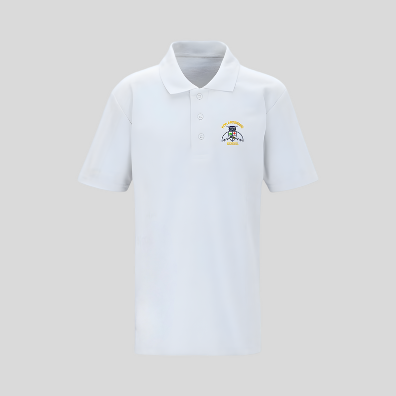 Hoylandwaine Primary White Polo Shirt