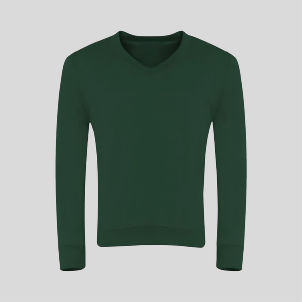 Bottle Green V-Neck Sweatshirt