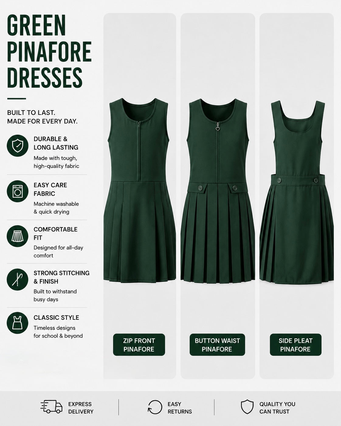 Green Pinafore Dresses (Pick which style)