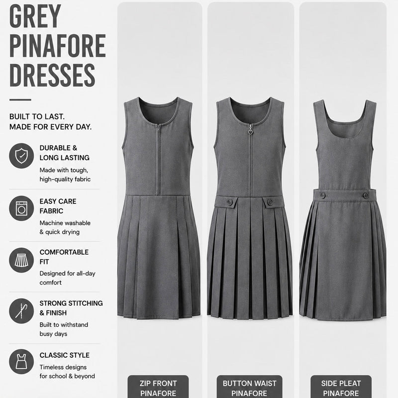 Grey Pinafore Dresses (Pick which style)