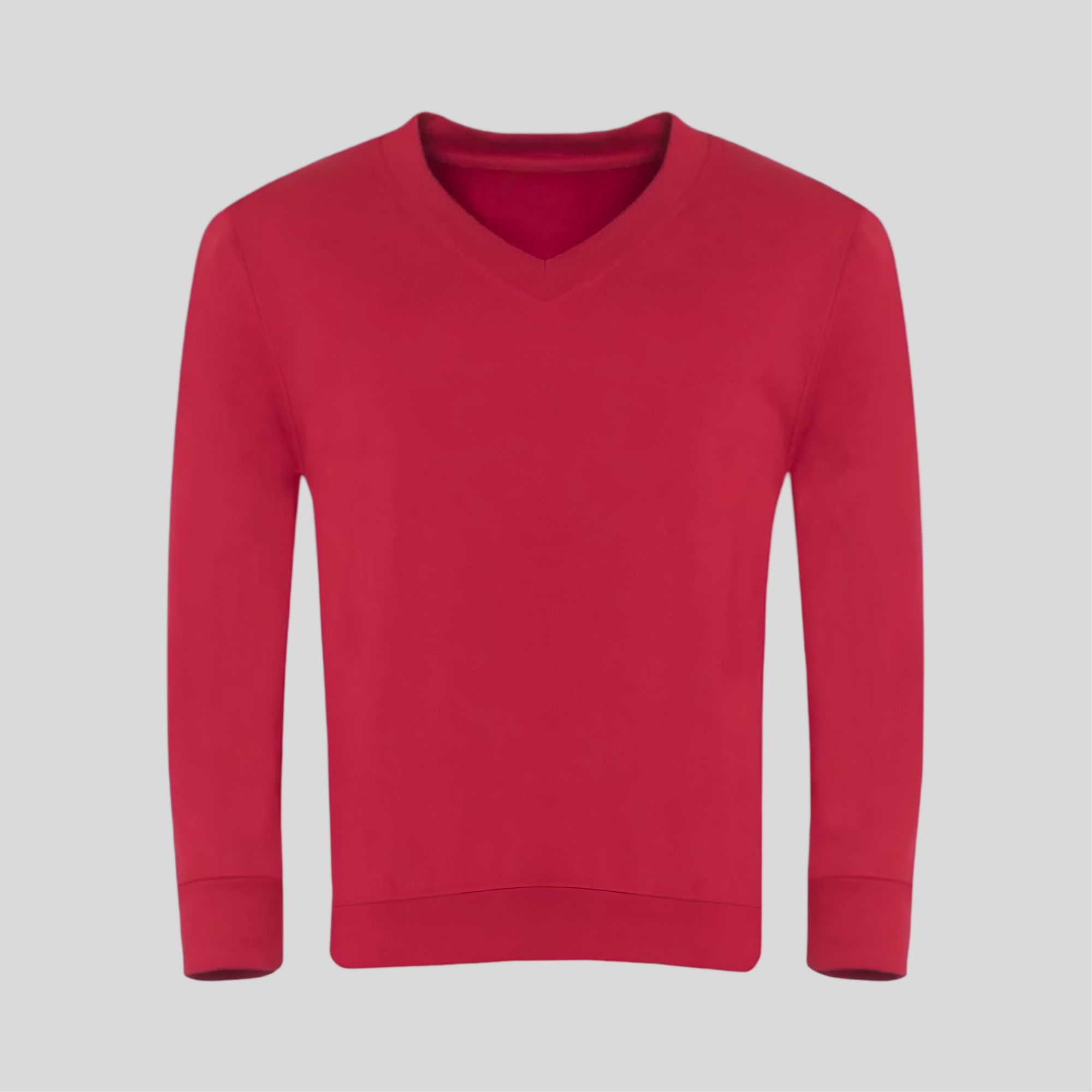 Red V-Neck Sweatshirt