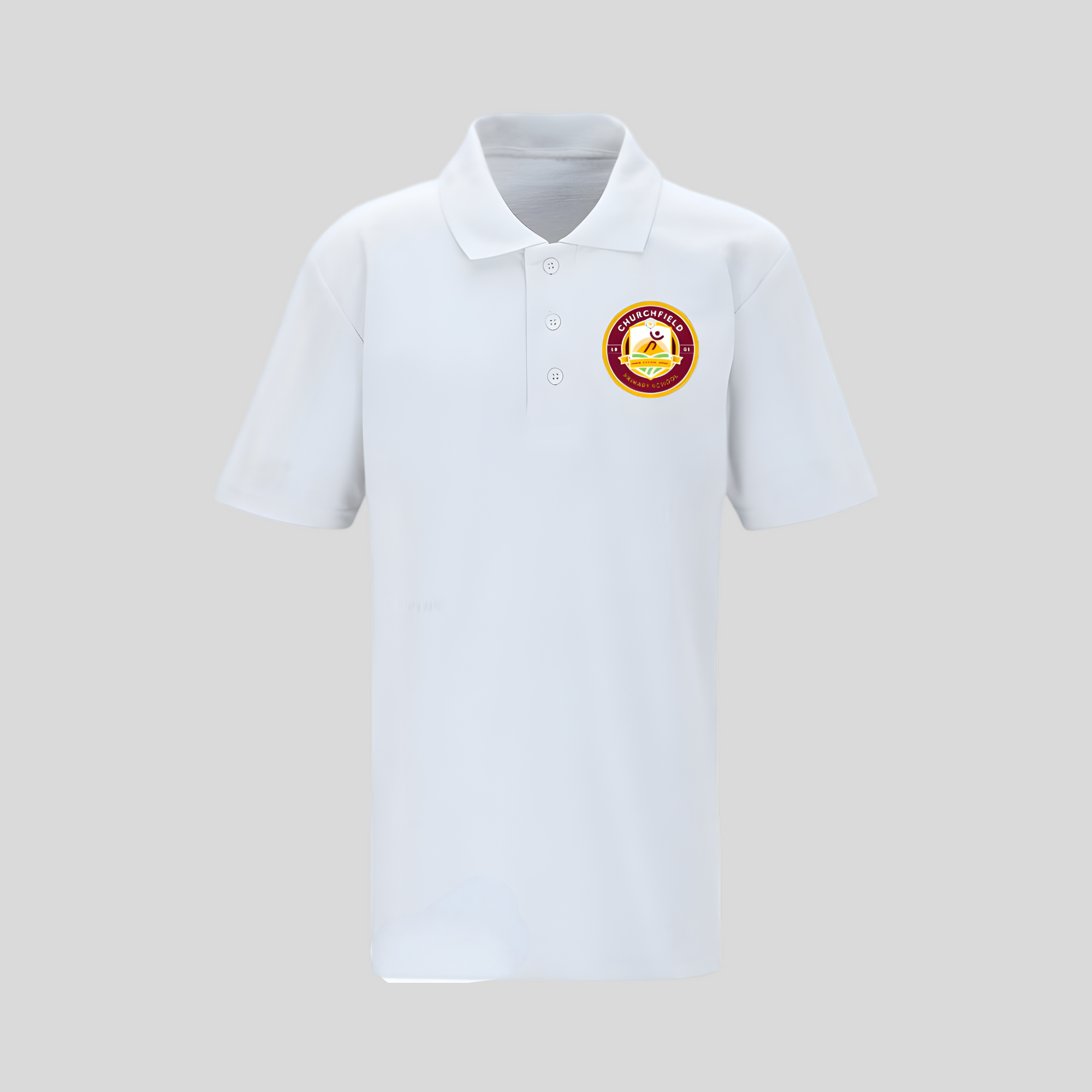 Churchfield Primary School White Polo Shirt