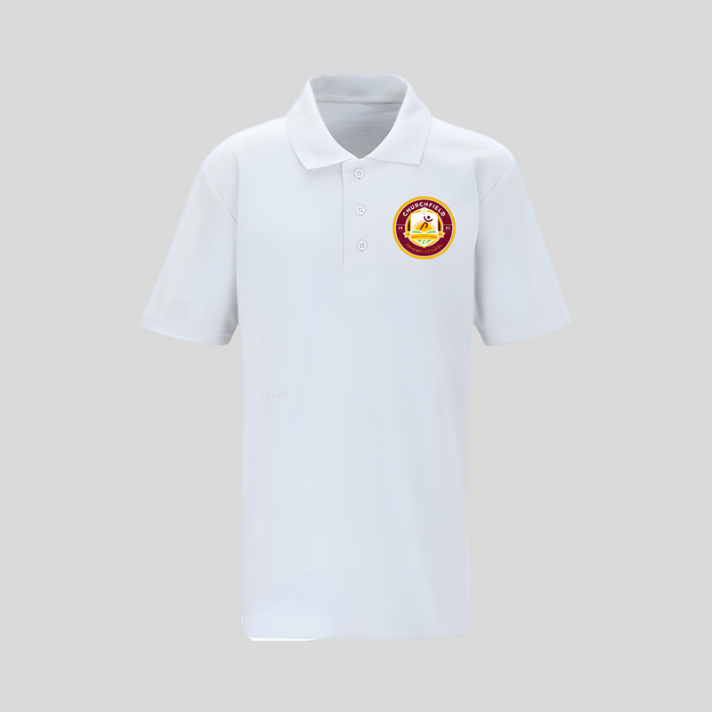Churchfield Primary School White Polo Shirt