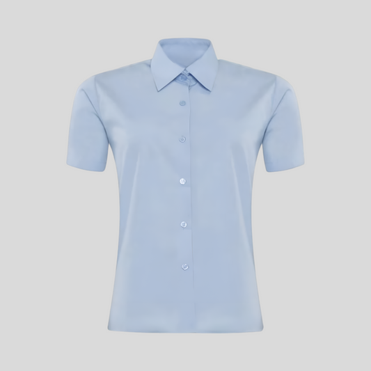 Plain Girls Sky Blue Blouse (Twin Pack)