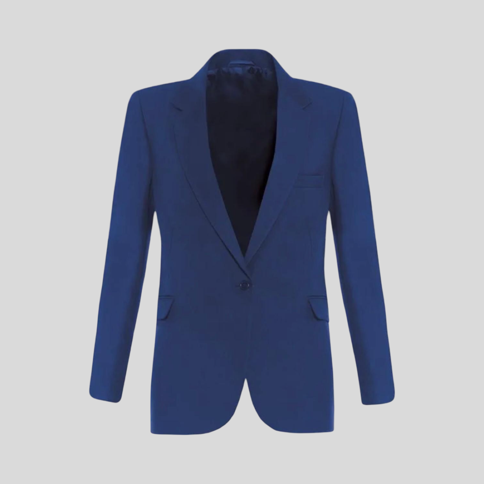 Plain Royal Blue Girls Fitted Blazer