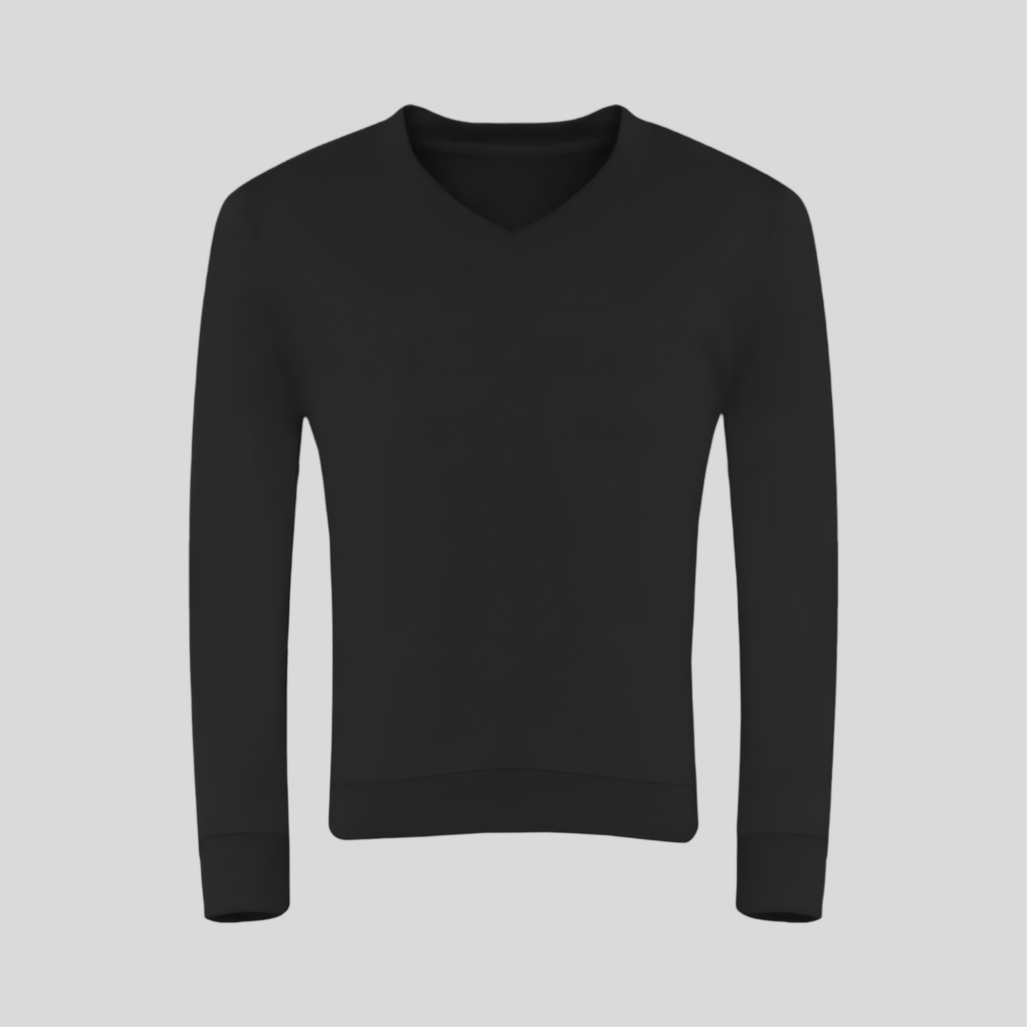 Black V-Neck Sweatshirt