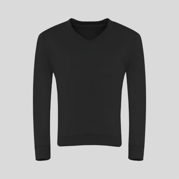Black V-Neck Sweatshirt