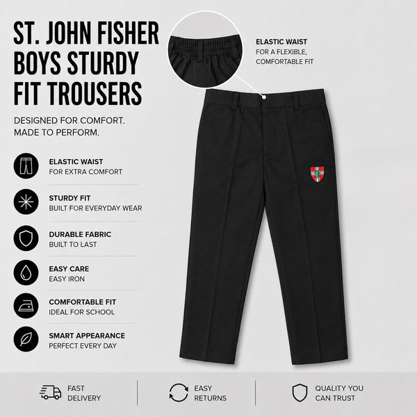 St. John Fisher Boys Sturdy Fit Trousers