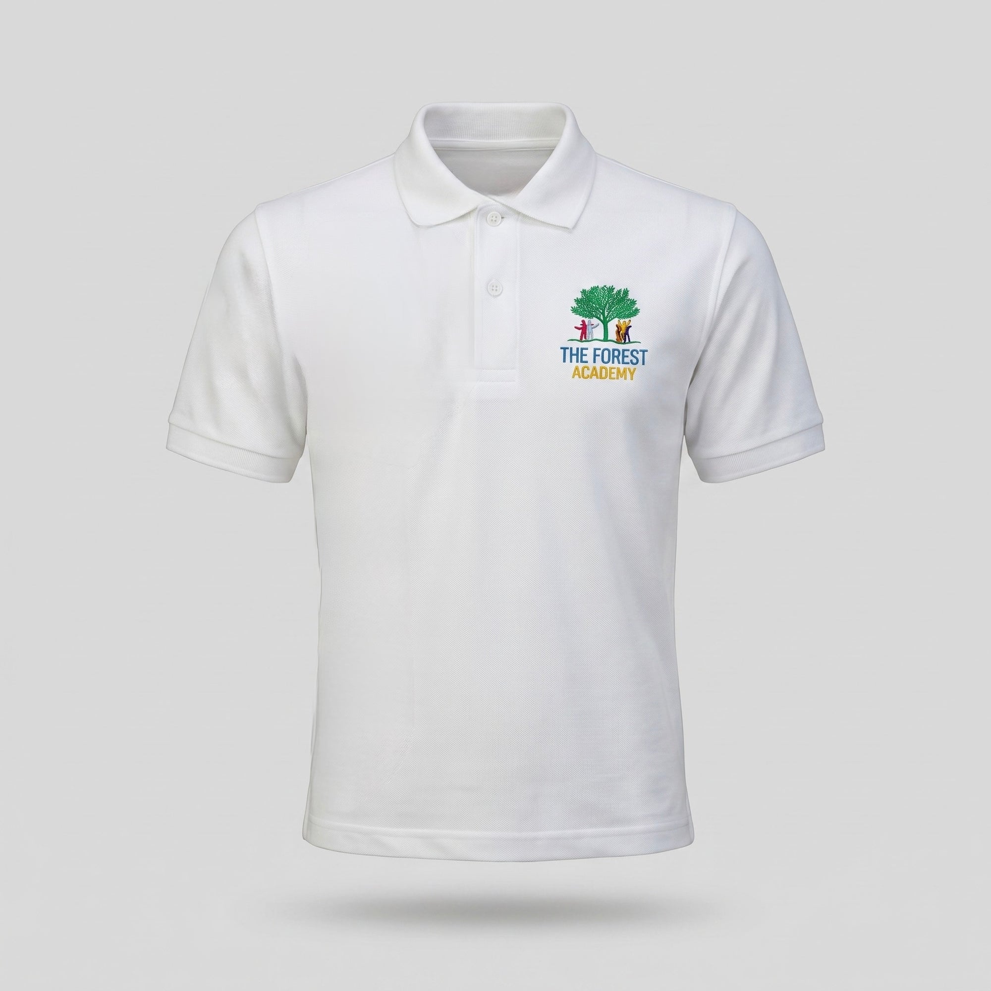 The Forest Academy White Polo Shirt
