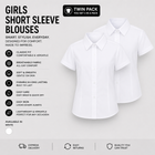 Plain Girls White Blouse (Twin Pack)