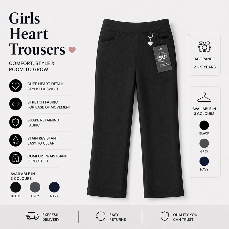 Girls Heart Trousers