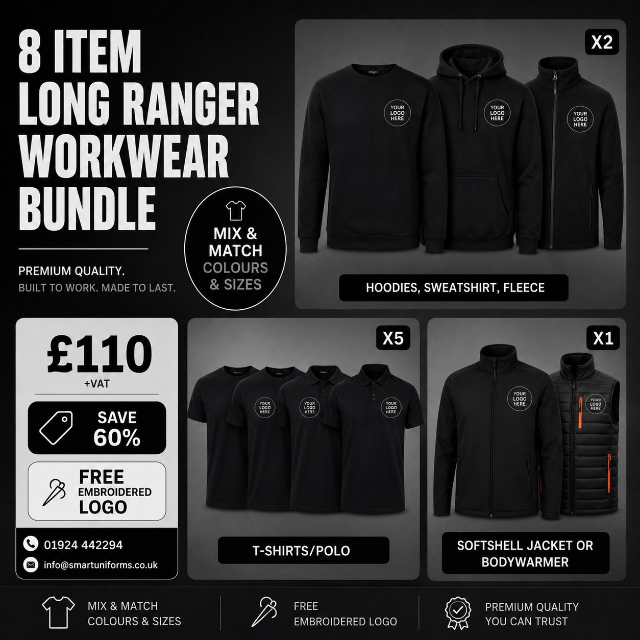 8 ITEM LONG RANGER WORKWEAR BUNDLE