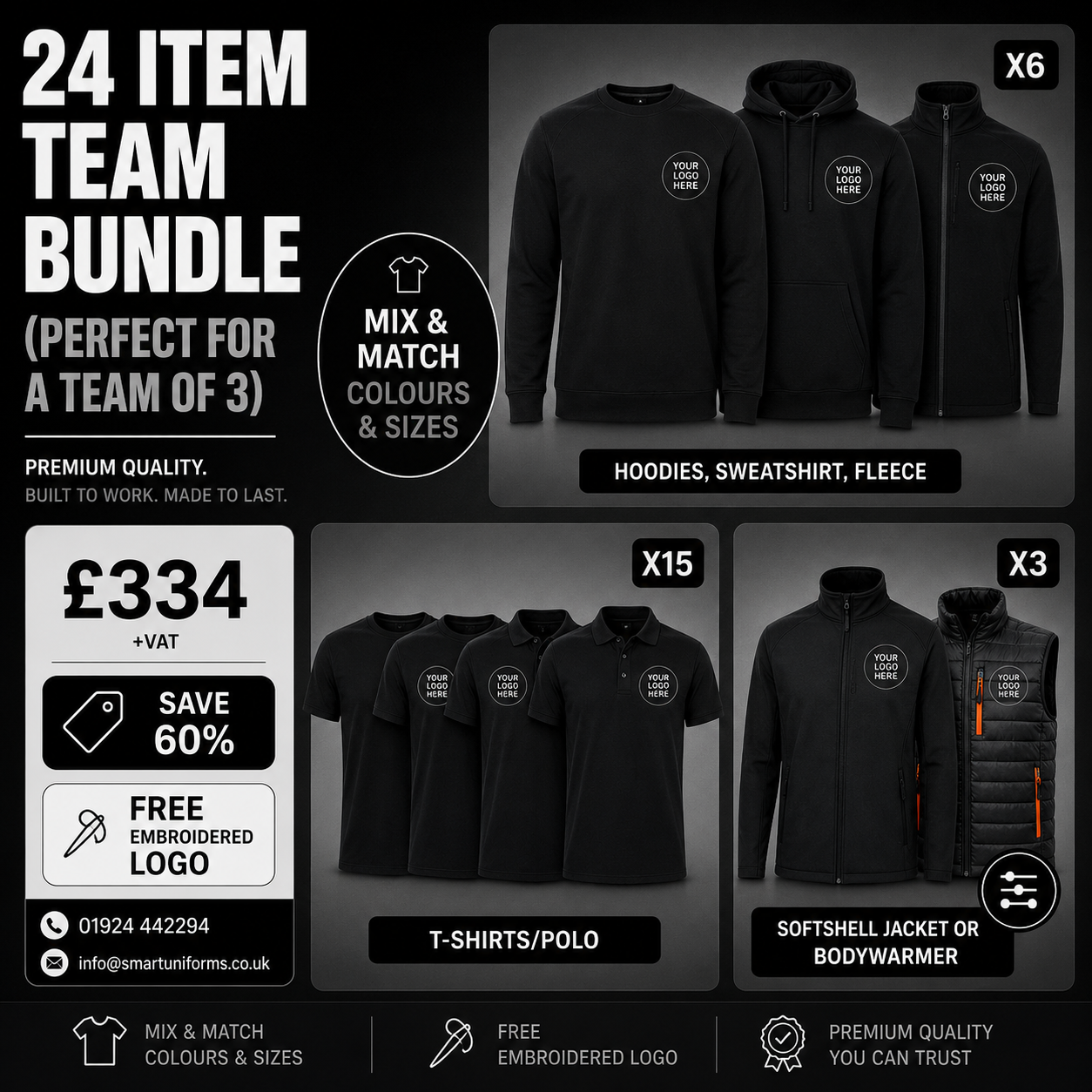 24 ITEM TEAM BUNDLE (PERFECT FOR A TEAM OF 3)