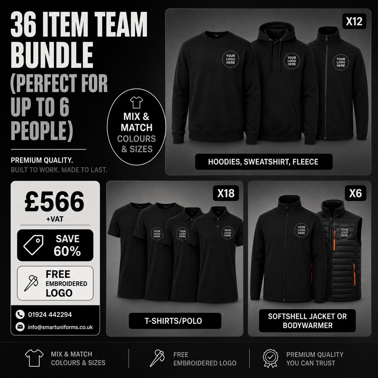36 ITEM TEAM BUNDLE (PERFECT FOR A TEAM UP TO 6 PEOPLE)