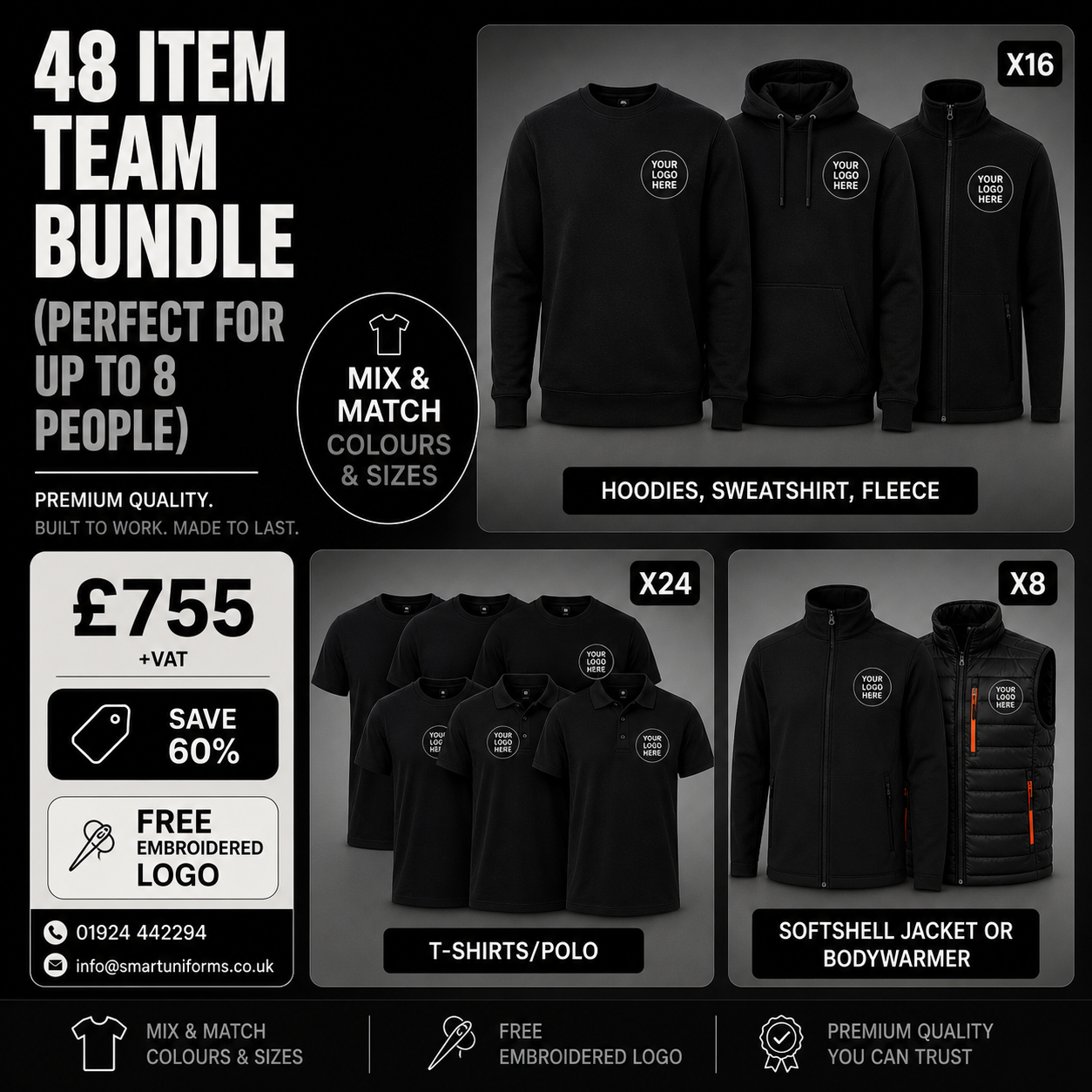 48 ITEM TEAM BUNDLE (PERFECT FOR A TEAM UP TO 8 PEOPLE)