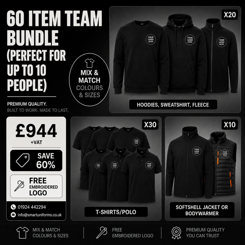 60 ITEM TEAM BUNDLE (PERFECT FOR A TEAM UP TO 10 PEOPLE)