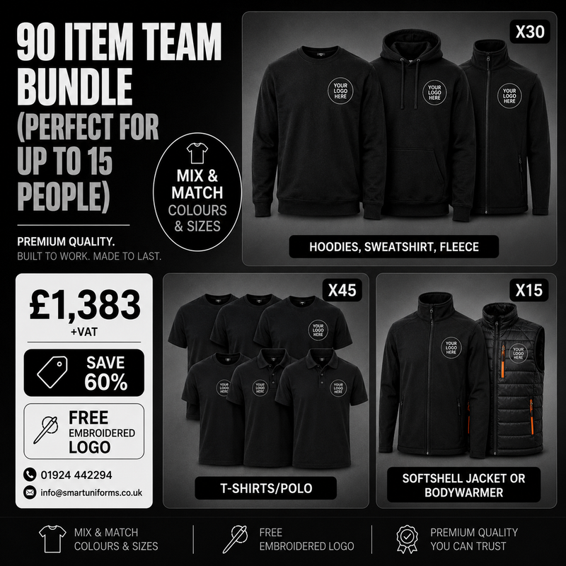 90 ITEM TEAM BUNDLE (PERFECT FOR A TEAM UP TO 15 PEOPLE)