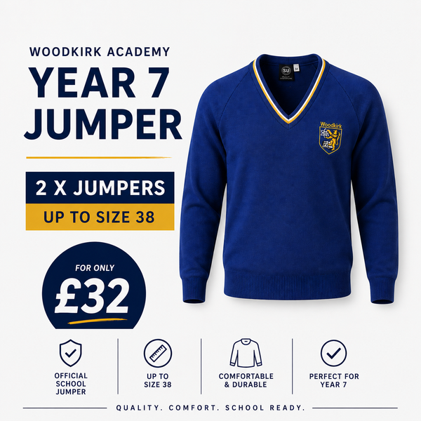 2 X Woodkirk Academy Year 7 Jumper Up To Size 38