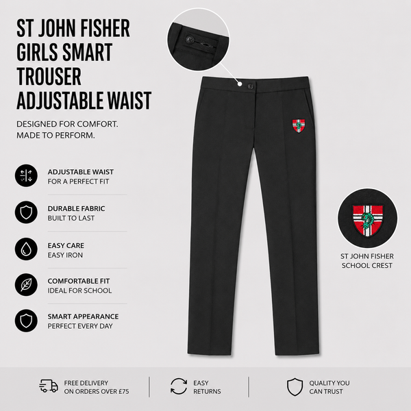 St John Fisher Girls Sturdy Fit Trousers (Tru)