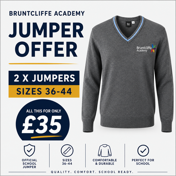 2 X Bruntcliffe Academy Jumper Size 36-44