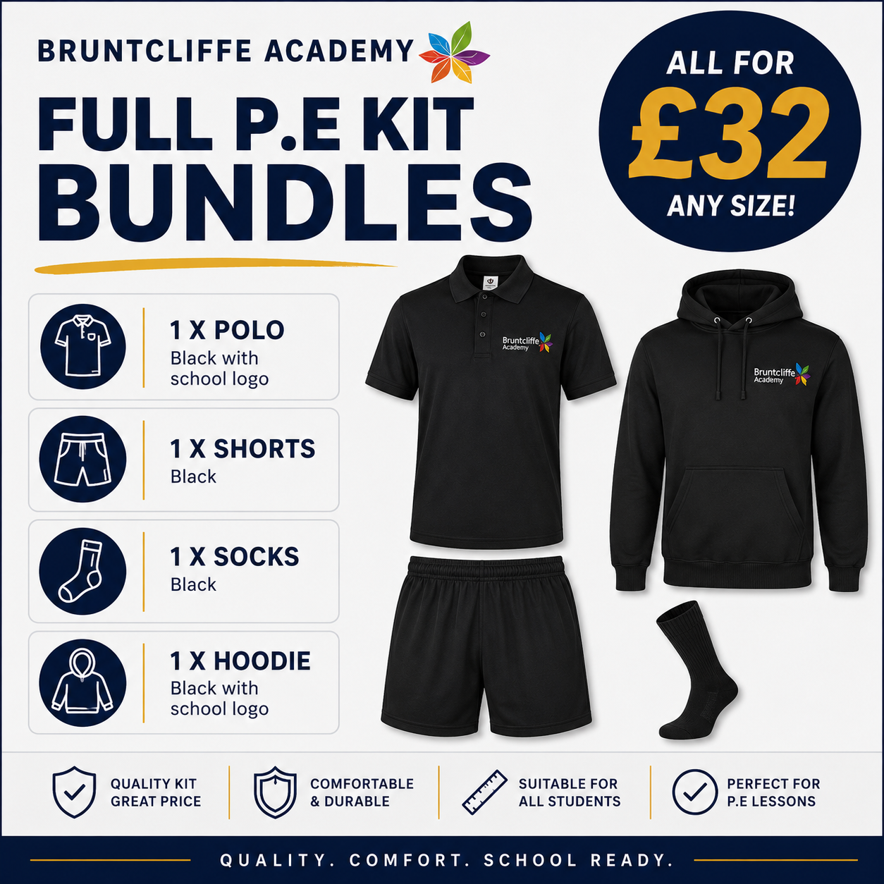 Bruntcliffe Academy P.E Kit Bundle
