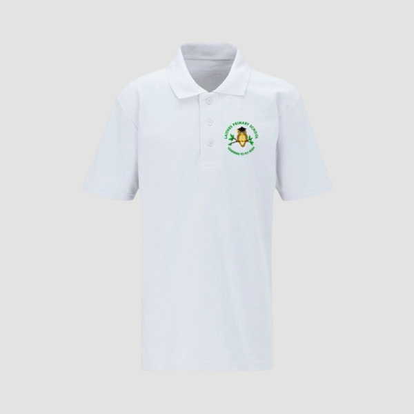 Laithes Primary School White Polo Shirt