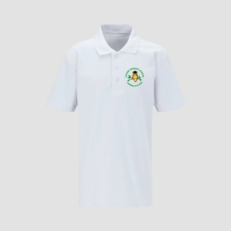 Laithes Primary School White Polo Shirt