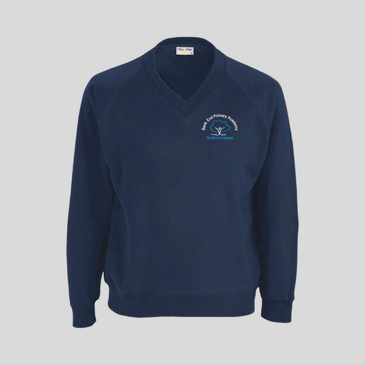Bank End Navy V-Neck Sweatshirt